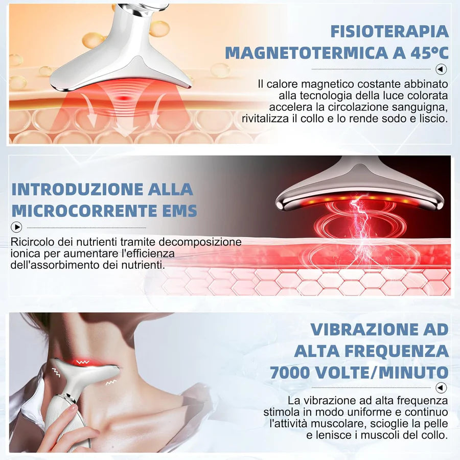 Massaggiatore Viso e Collo Anti-Età EMS