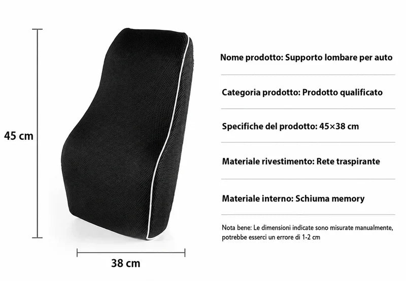 Cuscino Lombare Memory Foam | Schiena Libera