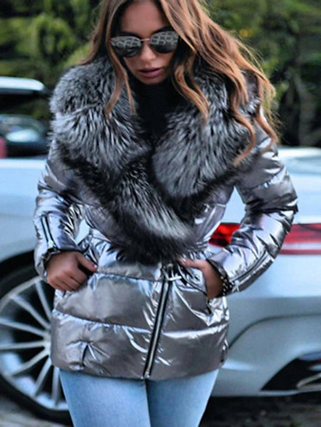 Piumino invernale con pelo